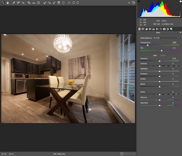 Opening image in Photoshop