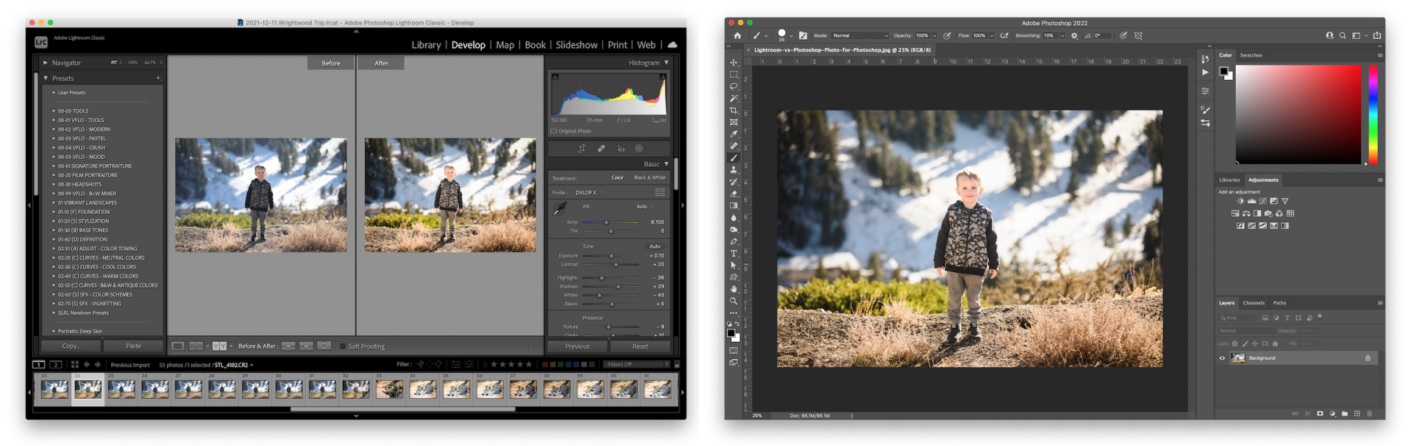 Photoshop vs Lightroom Example for Real Estate